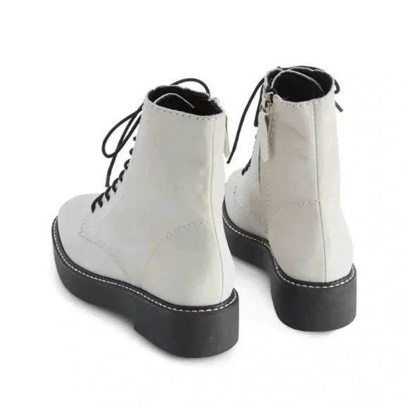 SCHUTZ White Lace Up Mckenzie Bootie - Picture 3 of 9